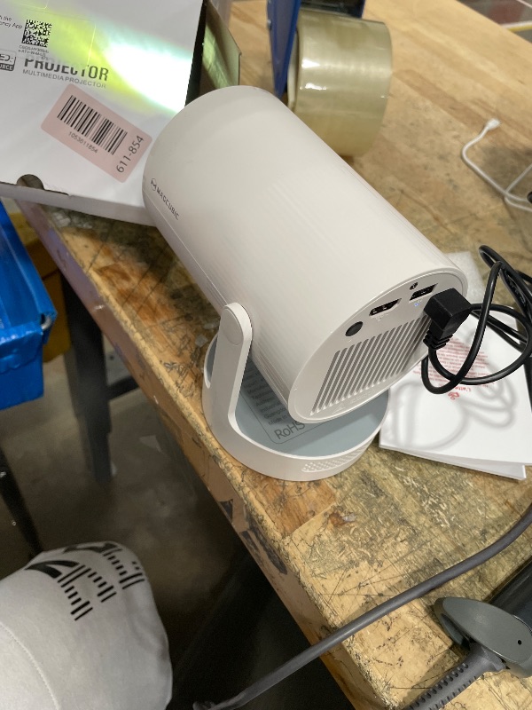 Photo 1 of ?Electric Focus?Magcubic Mini Projector 4K Support, Portable Projector with WiFi 6 and Bluetooth 5.4, Smart Proyector, 5W Soundbase Speaker, 180°Rotation for Home Theater