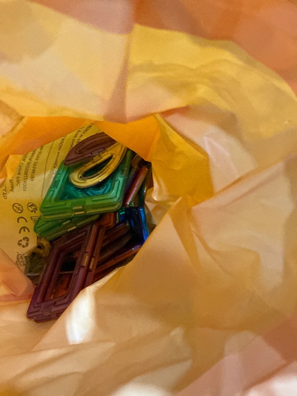 Photo 1 of 106Pcs Magnetic Tiles, Magnetic Building Blocks, Preschool Montessori Toys Gift for 3+ Year Old Boys and Girls, Sensory Toys for Kids Aged 3-5 and 4-8, Ideas for Toddler with Autism Christmas