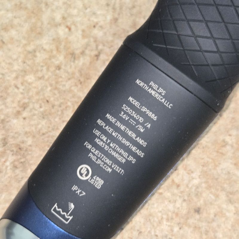 Photo 1 of **USED** Philips Norelco Shaver Series 9000 Prestige, Wet and Dry Electric Shaver, System, SenseIQ Technology, Precision Trimmer, Nose Trimmer, Qi Charging Pad, Cleaning Pod, Adriatic Blue, SP9886/89