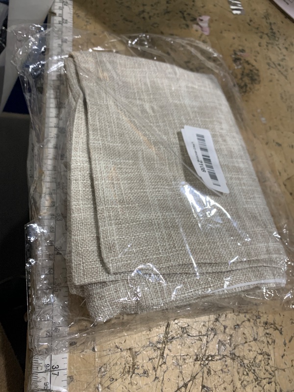 Photo 1 of 2 Pack Decorative Linen Pillow Covers 15x15 Inch, Farmhouse Neutral Throw Pillow Covers, Modern Square Pillowcase with Zipper, for Couch Sofa Bedroom Living Room Home Decor, Beige(Only Cover)