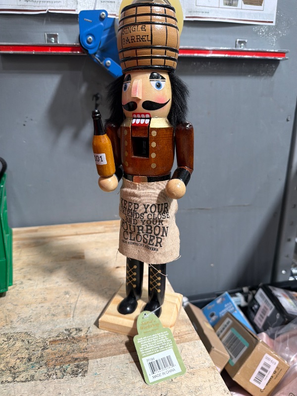 Photo 1 of 14" Bourbon Barrel Nutcracker