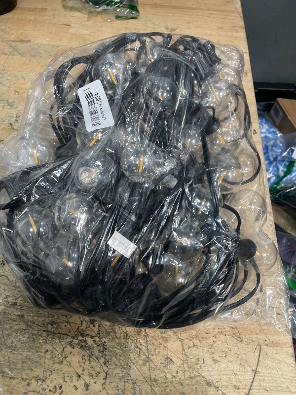 Photo 1 of 100FT LED Outdoor String Lights Patio Light with 52 Shatterproof G40 Dimmable Globe Bulb, 2-Pack 50FT Waterproof Outside Hanging String Light for Christmas Backyard Porch Balcony Gazebo Party