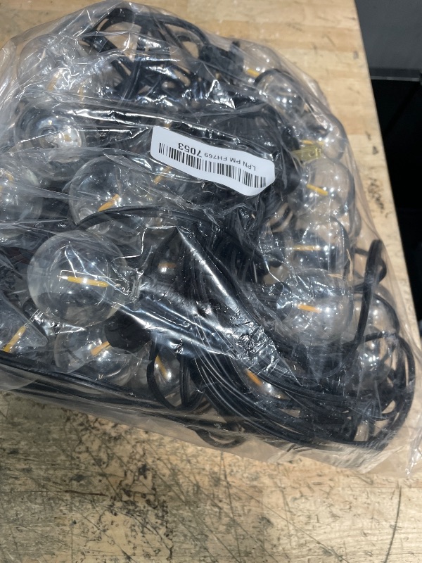 Photo 1 of 100FT LED Outdoor String Lights Patio Light with 52 Shatterproof G40 Dimmable Globe Bulb, 2-Pack 50FT Waterproof Outside Hanging String Light for Christmas Backyard Porch Balcony Gazebo Party