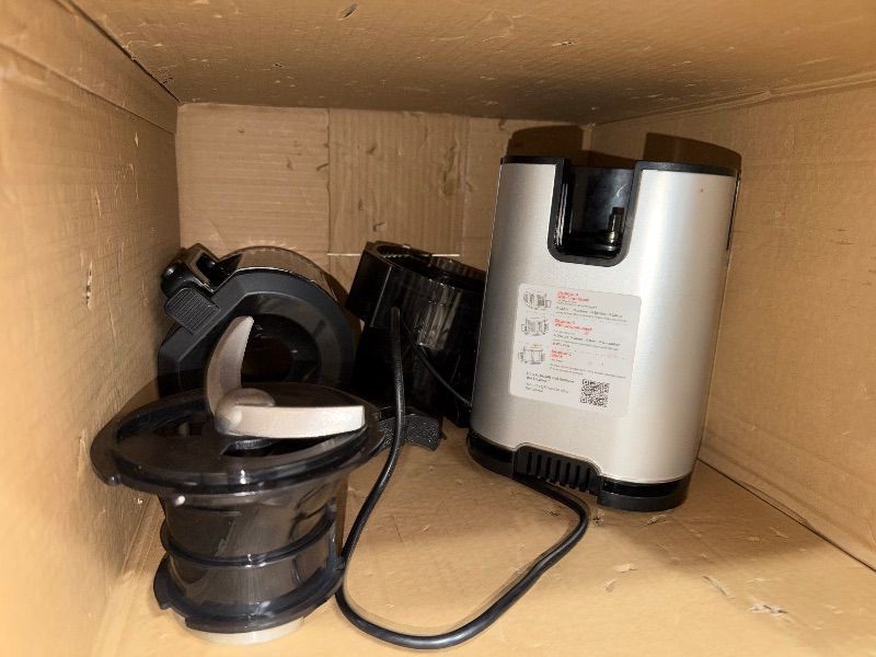 Photo 1 of **For Parts Only**
ECOSELF Juicer Machines with 3 Filters (For Juice/Sorbet/Nut Milk), Slow Masticating Juicer With 6.0" Wide Mouth Hopper for Vegetables & Fruits, Self Feeding, Juicer for Family Party, With Pusher