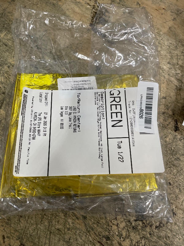 Photo 1 of 1 Balloon - Gold Birthday Number Balloons, 40 Inch Large Foil Balloons for Men Women Boys Girls Gold Themed Birthday Decorations