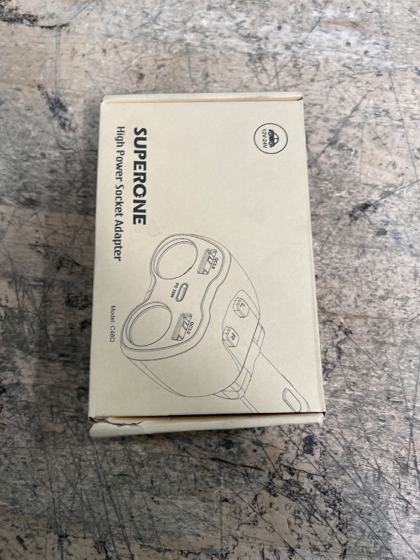 Photo 1 of [2025 Upgraded] Cigarette Lighter Splitter, SUPERONE 180W 2-Socket Cigarette Lighter Adapter with Dual QC3.0 and 20W PD USB C Car Charger Splitter for GPS/Dash Cam/Laptop/iPad/iPhone 17/16/15/14/13/12
