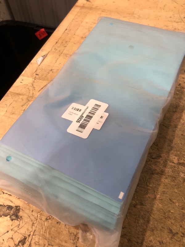 Photo 1 of 100 Pcs Resealable Mylar Bags, Gradient Color Food Storage Bags, Zip Bag Foil Bags Packaging Pouch for Food Storage, Sample, Small Business (Blue Blue, 5.9 X 8.6 Inch)