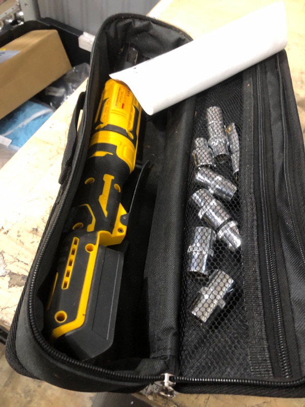 Photo 1 of 1/2 Inch Cordless Ratchet Wrench, for DEWALT 20V Max Battery, 88Ft-Lbs, 0-400RPM, Electric Ratchet Wrench Set with Variable Speed Trigger, Reinforced Head, R&F Switch, 7 Sockets, 1/2" to 3/8" Adapter