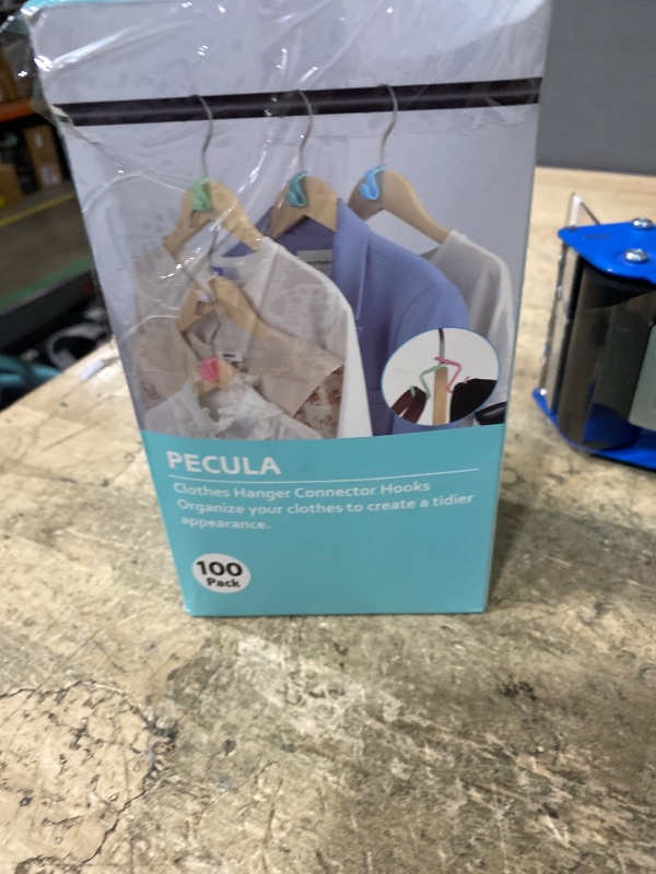 Photo 1 of 100 PCS Hanger Connector Hooks, Hangers Space Saving, Hanger Clips for Plastic Hangers(5 Color)