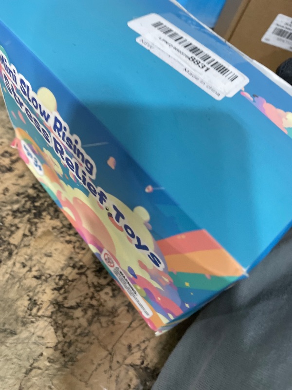 Photo 1 of 24 Pack Slow Rising Stress Cube , Dough Stress Balls Soft Fidget Squishy Toys for Anxiety Relief, Pull Stretch Classroom Prize Party Favors Toys for Kids