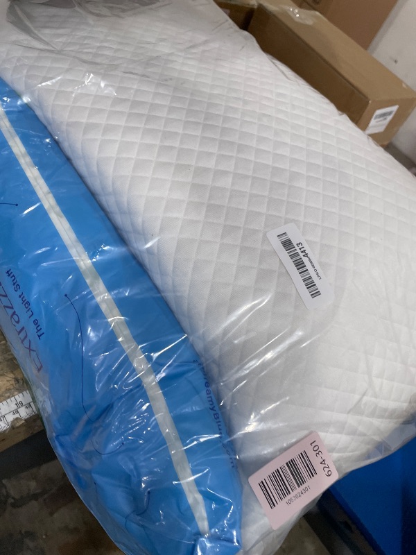 Photo 1 of  DreamyBlue Signature Pillow w/Adjustable Loft • Shredded Memory Foam Fill • Neutral Alignment for Side, Back, and Stomach Sleepers • Washable Bamboo Rayon Cover • CertiPUR-US Certified Foam (Queen)