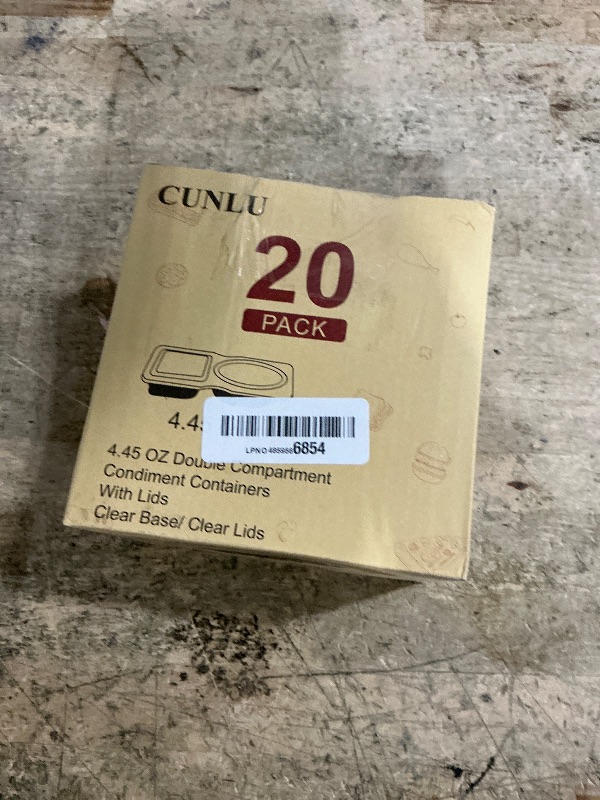 Photo 1 of 20 Pack Reusable Snack Containers with Lids, Double Compartment Snack Containers for kids & Adults -2 Compartment Condiment Containers, Dishwasher & Microwave Safe, for Portion Control, Meal Prep