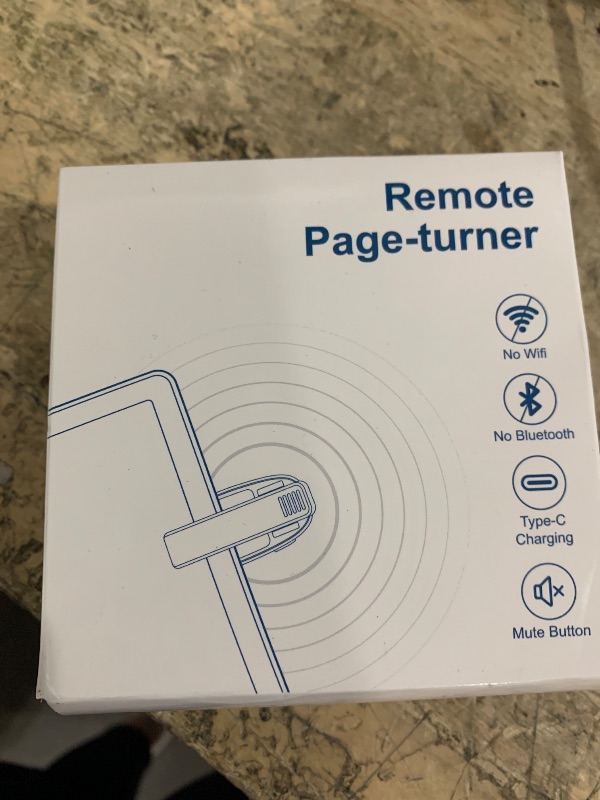 Photo 1 of [2 Clips] Finger Ring Kindle Page Turner Remote Control for Paperwhite: Rechargeable Wireless Clicker for Reading on Bed for iPhone Android iPad, Camera Shutter & Video Record Accessories (Black)