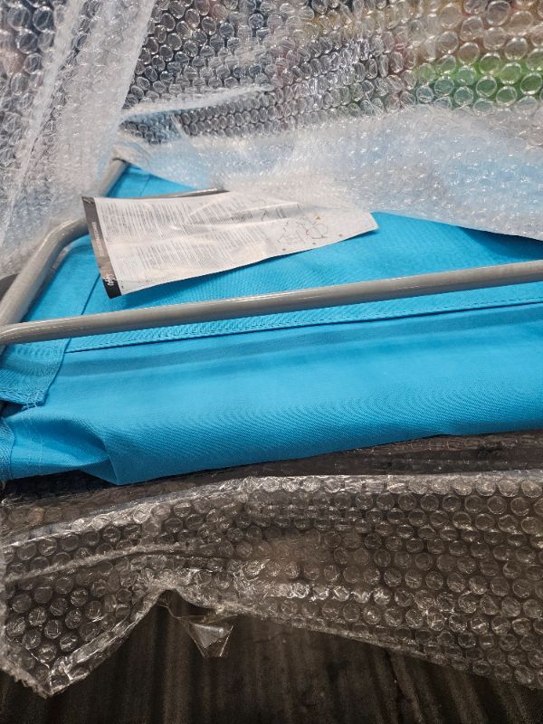 Photo 1 of #WEJOY Folding Tanning Chair with Canopy Shade, Portable Adjustable 5-Position Patio Chaise Lounge with Pillow & Storage Pocket for Lay Flat Outdoor Lawn Backyard Beach Camping Pool (Cyan)