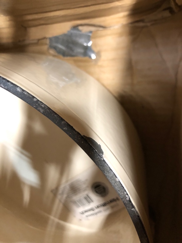 Photo 1 of ***DAMAGED - SEE NOTES/PICTURES***Hamilton Beach 5.5-Quart Enameled Cast Iron Dutch Oven Pot with Lid, Cream