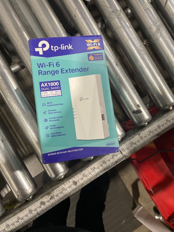 Photo 1 of **FACTORY SEALED** TP-Link AX1800 WiFi 6 Extender Internet Booster, Covers up to 1500 sq.ft and 30 Devices, Dual Band Wireless Signal Booster Repeater, Gigabit Ethernet Port, AP Mode, OneMesh Compatible(RE600X)