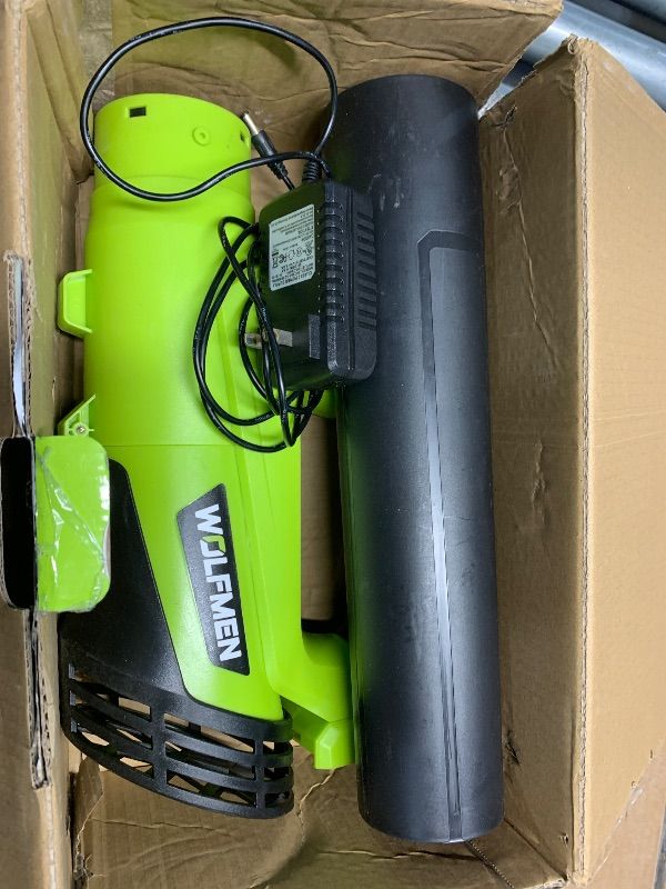 Photo 1 of ***missing batteries***  Leaf Blower, Electric Cordless Leaf Blower with 2 Batteries and Charger, 2 Speed Mode, Lightweight Cordless Blower for Blowing Leaves, Patio Cleaning, Blowers for Lawn Care and Dust