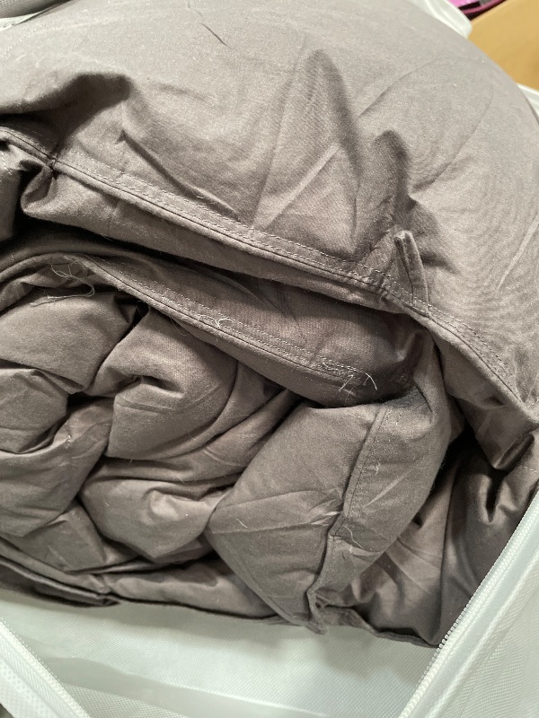 Photo 1 of *lightly dirty*
L LOVSOUL Goose Feather Down Fiber Comforter Queen Size, 100% Organic Cotton Fabric Duvet Insert,1200TC,750+FP, Hotel Collection, Heavyweight Grey Bedding Comforters with 8 Tabs,83oz