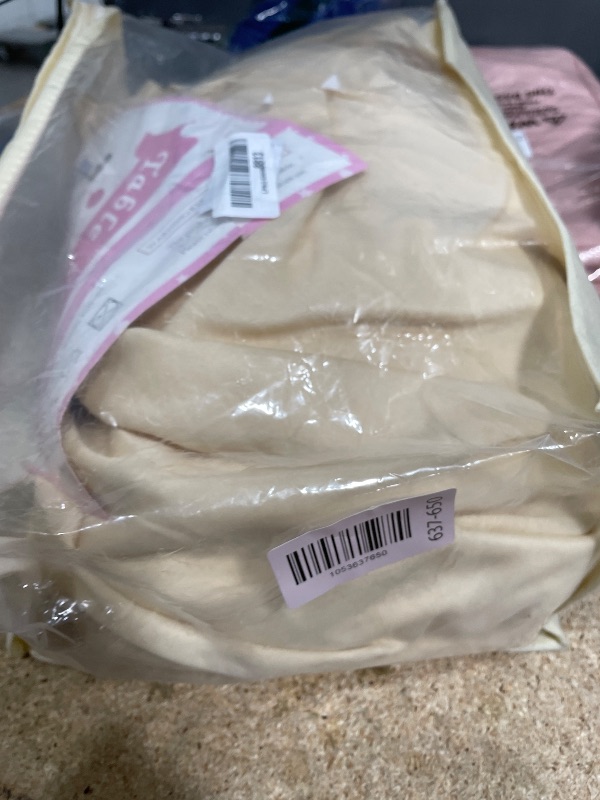 Photo 1 of 2 Pack Champagne Tablecloths for Rectangle Tables 8ft, Wrinkle Resistant Spandex Tablecover Fitted Stretch Table Cloth with Pleated Ruffle Table Skirts for Party Banquet Dining Birthday Wedding