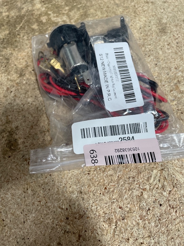 Photo 1 of 2 PCS Car Cigarette Lighter Socket, Cigarette Lighter Replacement, 12 Volt Female Power Outlet Socket with Cover and Wiring Harness, Universal for Car, Automotive, Truck, RV, Boat, Motorcycle