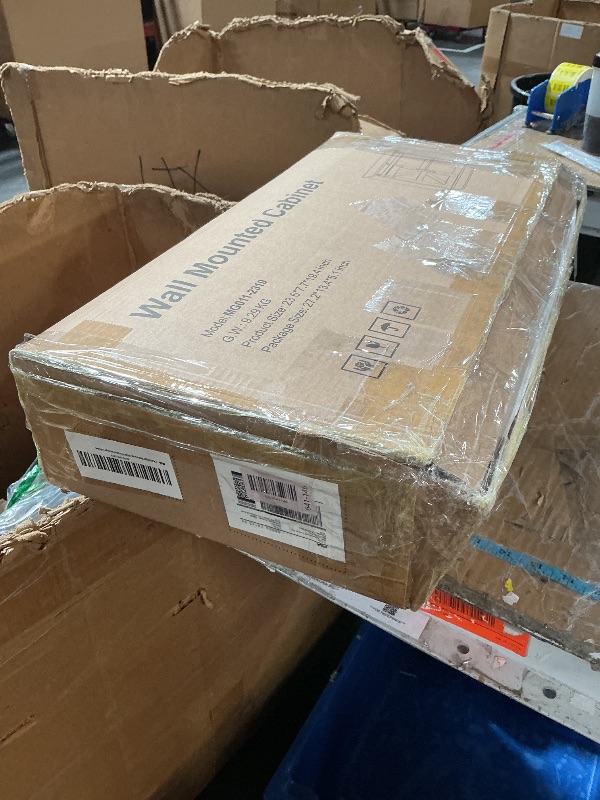 Photo 1 of ***STOCK IMAGE FOR REFERENCE*** Bathroom Wall Cabinet, 23x25 Inch Farmhouse Medicine Cabinet Over Toilet with Drawer 2 Doors, Motion Lighting & Adjustable Shelves, White Above Toilet Storage for Laundry, Kitchen