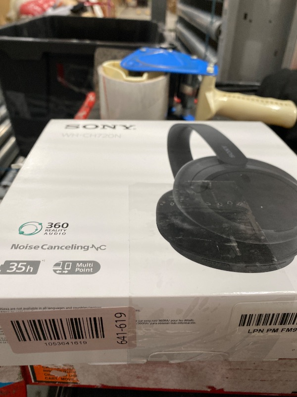 Photo 1 of ***1 OF THE EARMUFFS IS DIRTY (WHITE STAIN)*** Sony WH-CH720N Noise Canceling Wireless Headphones Bluetooth Over The Ear Headset with Microphone and Alexa Built-in, Black New