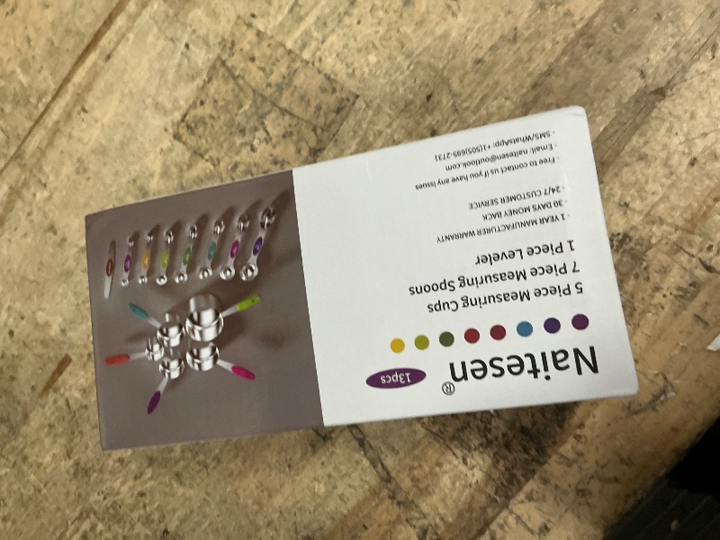 Photo 1 of  Magnetic Measuring Cups and Spoons Set - 7 Double-Sided Stainless Steel Magnetic Measuring Spoons & 1 Leveler + 5 Stainless Steel Measuring Cups - Kitchen Baking Tools for Cooking