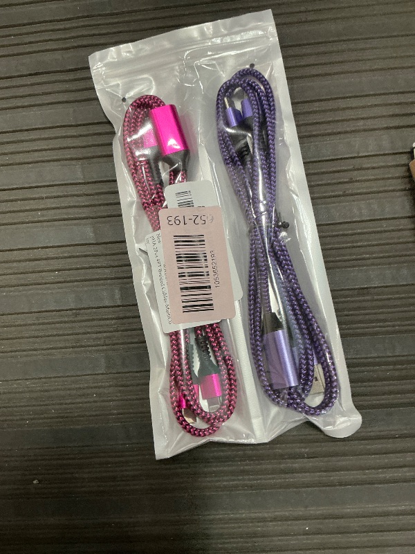 Photo 1 of [2-in-1|4FT] USB to Lightning & Type C Charging Cable, 2Pack Braided Multiple Charger Cord Fast Charging Wire for iPhone 17/16/15/14/13/12/11 Pro Max, XR/8 Plus, iPad Air/Mini, Samsung Galaxy, Pixel