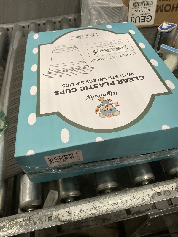 Photo 1 of [100 PACK] 12 oz Clear Plastic Cups With Strawless Sip Lids, Disposable Plastic Cups With Sip Through Lids for Ice Coffee, Smoothie, Slurpee, or Any Cold Drinks