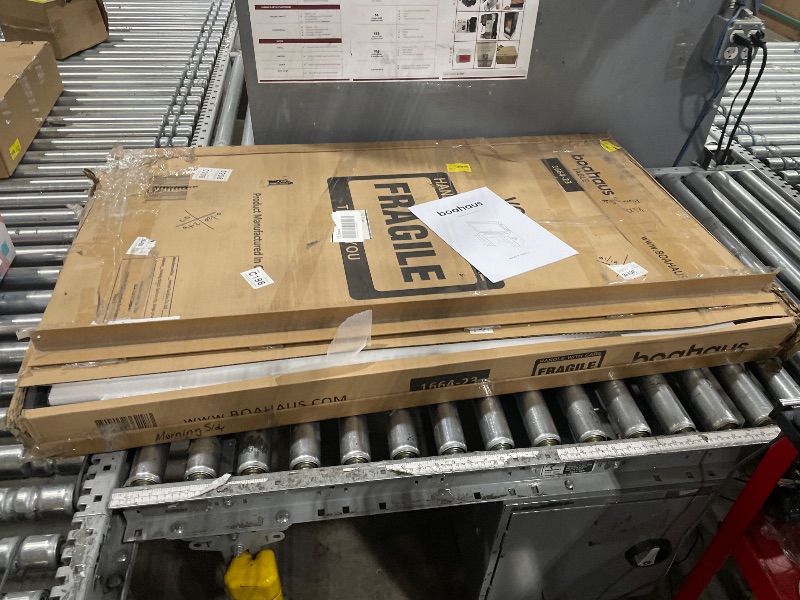 Photo 1 of **missing box 1** Boahaus Amelia Large Makeup Vanity Desk with Dimmable LED, 2 Bluetooth Speakers, USB Type C & Type A, 110 V Power Outlet, 11 Drawers, Crystal Knobs, Premium White
