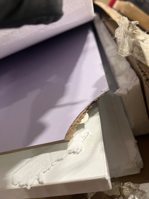 Photo 1 of **missing box 1** Boahaus Amelia Large Makeup Vanity Desk with Dimmable LED, 2 Bluetooth Speakers, USB Type C & Type A, 110 V Power Outlet, 11 Drawers, Crystal Knobs, Premium White
