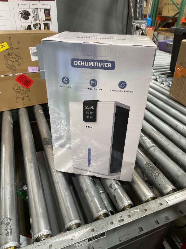 Photo 1 of **FACTORY SEALED** PSOS Dehumidifier, Dehumidifiers for Home, 98 OZ Water Tank, (1000 sq.ft) Quiet Dehumidifier for Basement Bathroom Bedroom with Humidity Display, Auto Shut Off, Relaxing 7 Color Ambient Light(Gray)