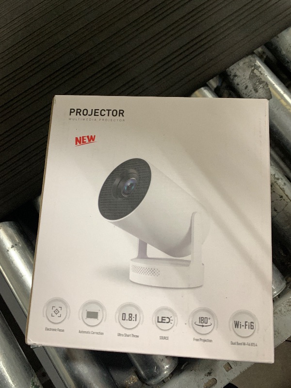 Photo 1 of [Electric Focus]Mini Portable Projector with 4K Support, Bluetooth 5.4 WIFI6, 5watt Sound Base Speaker, 260 ANSI, Android 11, 210° Rotation , Auto Keystone Correction Video Projector HY300 PLUS