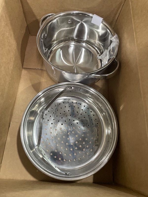 Photo 1 of **MISSING LID**(READ NOTES)
Mainstays Stainless Steel 4-Quart Steamer Pot with Glass Lid Induction Compatible Dishwasher Safe Veggies Fish