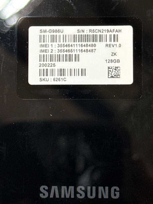 Photo 1 of **DOESN'T HOLD CHARGE**SAMSUNG S20 PLUS 128GB BLACK ATT