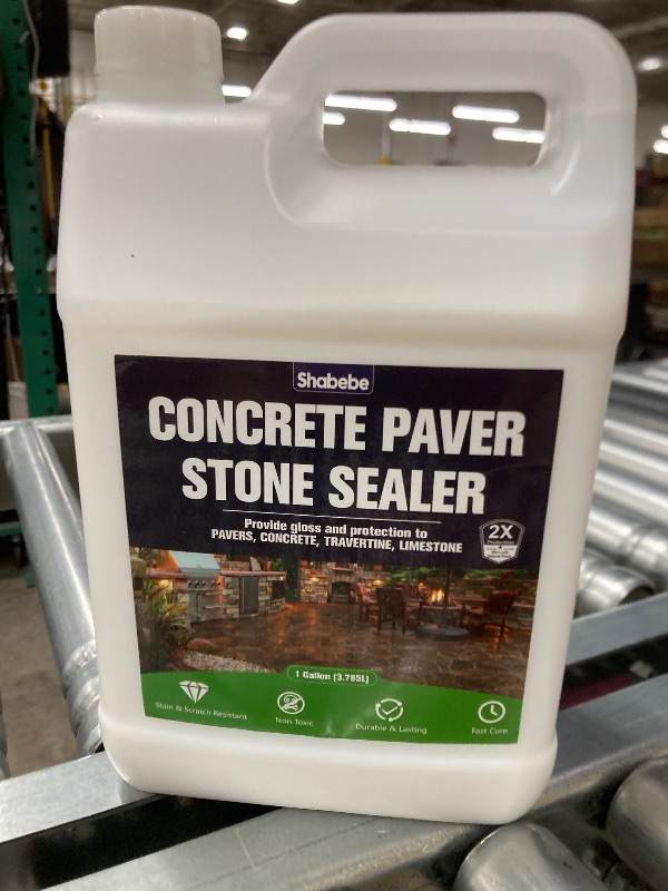 Photo 1 of ***USED -SELLLING AS IS *** Premium Stone Sealer, 1 Gallon – Max Gloss Wet Look for Pavers, Driveways & Patios – Waterproof & UV Resistant, Long-Lasting Protection with Enhanced Color for Natural Stone Surfaces