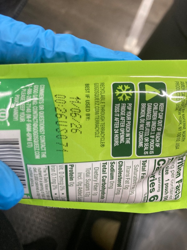 Photo 1 of ***BB 11/06/2026***GoGo squeeZ Fruit on the Go, Apple Apple, 3.2 oz (Pack of 20), Unsweetened Fruit Snacks for Kids, Gluten Free, Nut Free, and Recloseable Cap, BPA Free Pouches (Packaging May Vary)