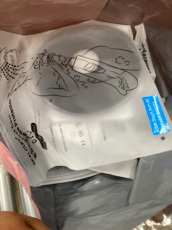 Photo 1 of ++15 PACK+++SEALCUFF Small Cast Covers for Shower Arm Adult, Waterproof Cast Protector Cover for Broken Arm Elbow, Reusable Cast Bag for Showering, Non Slip Transparent Protectors for Bandage Wounds Burns