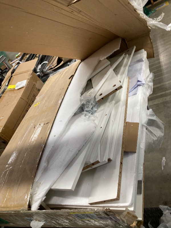 Photo 1 of ***** PHOTO SIMILAR*****Makeup Vanity with Lights & Charging Station, White Vanity Table with 5 Drawers & Open Storage Shelves, Vanity Desk with Mirror & Lights, Dressing Table Set, Bedroom Makeup Table Set Black Handle