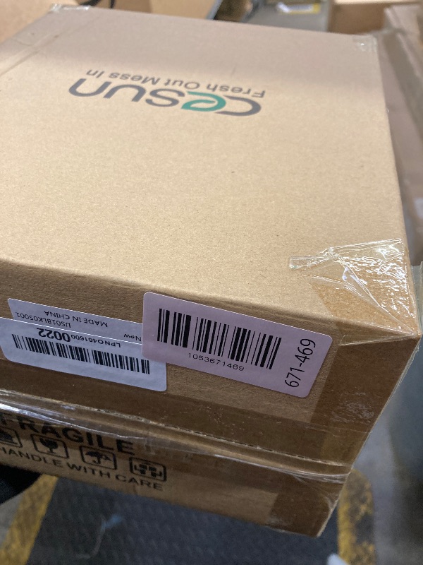 Photo 1 of ***DAMAGED -DENTED SELLING AS IS*** Cesun Small Bathroom Trash Can 2.1 Gallon Wastebasket, Modern Metal Garbage Can Office Waste Basket, Matte Black Stainless Steel Trash Bin for Bedroom, Home Office, Toilet, rv, Near Desk, Under Sink