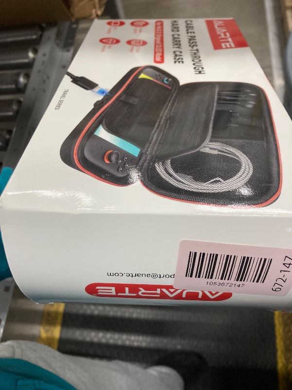 Photo 1 of [Charge inside] Carrying Case for Nintendo Switch 2 2025 / Switch OLED / Switch with Adapter and for Joy-Con Storage, Travel Case for Switch 2 Console with 22 Game Card Storage (Blue)