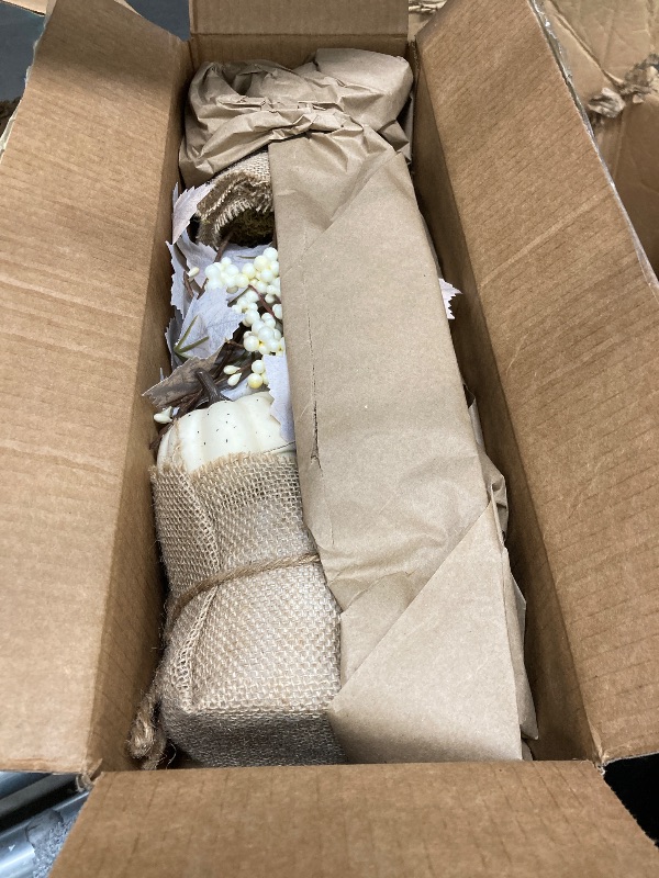 Photo 1 of [Light & Timer] Fall Decor 2 Pack Fall Table Centerpieces with 20 LED Tabletop Maple Tree Pumpkin Pinecone Berry Branch Arrangement, Fall Decorations for Home Kitchen Halloween Thanksgiving