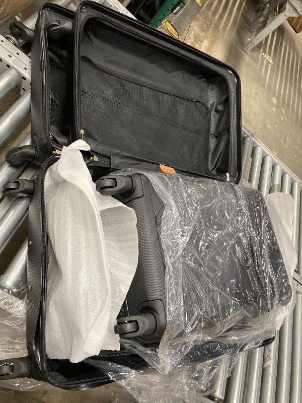 Photo 1 of 3 Piece Hardside Luggage Sets, Hardshell Suitcase Lightweight Durable Spinner Wheels with Duffel Bag and Packing Cubes, Black
