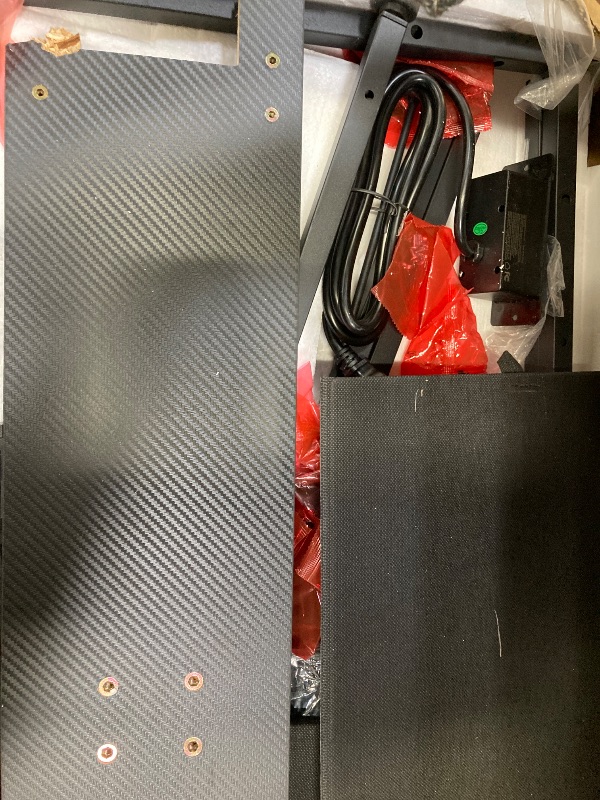 Photo 1 of ***DAMAGED TOP SHELF***Rolanstar Computer Desk with Power Outlets & LED Light, 39 inch Home Office Desk with 3 Drawers and Storage Shelves, Writing Desk with Monitor Stand, Modern Work Desk for Home Office, Carbon Black