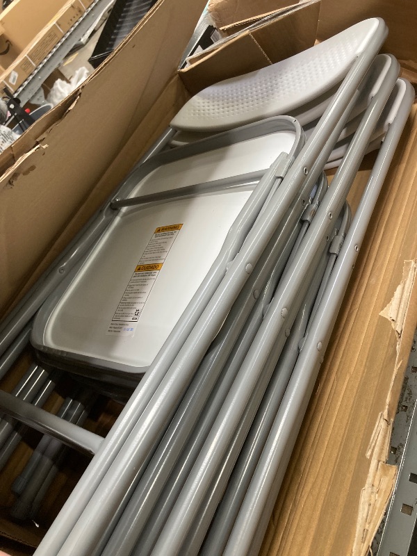 Photo 1 of *Light scratches* Mainstays 6 Pack Resin Folding Chair, White