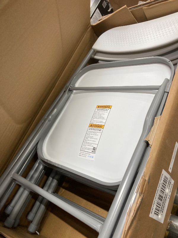 Photo 1 of *Light scratches* Mainstays 6 Pack Resin Folding Chair, White