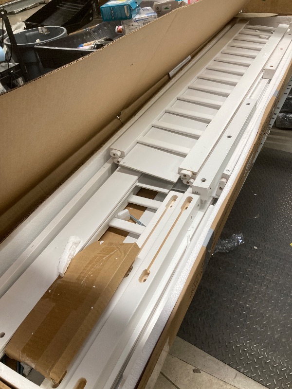 Photo 1 of *Pieces cracked/chipped* Twin Floor Bed, White