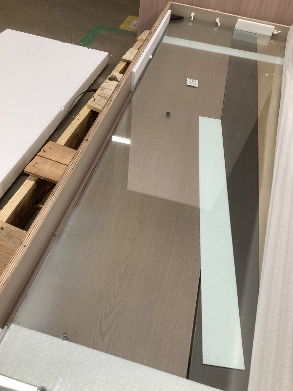 Photo 1 of *HEAVY* Double Sliding Door Tempered Glass 3/8 clear, Full Set, Sliding Door