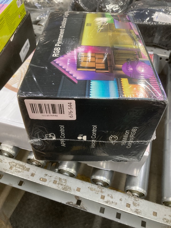 Photo 1 of *FACTORY SEALED* Fussion 200ft Permanent Outdoor Lights for House, 2025 Smart RGB LED Outside Lights with APP Remote Control, IP67 Waterproof Eternity Eaves Lighting for Christmas, Halloween, Holiday, Party, Daily