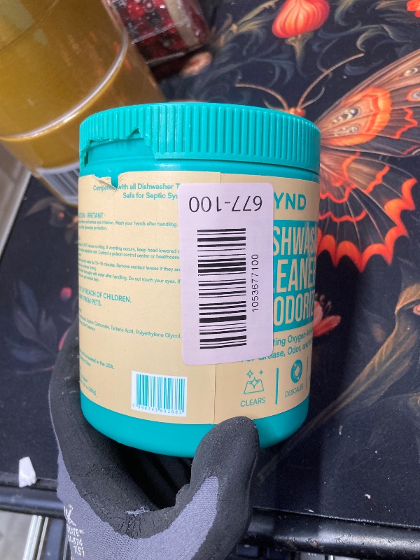 Photo 1 of *Lid damaged* CLYND Dishwasher Cleaner and Deodorizer Tablets - 24 Pack Deep Clean Dishwasher Cleaning Tablets, Heavy Duty Streak-free Shine Dish Washer Cleaner, Natural Descaler and Odor Eliminator 12 Month Supply